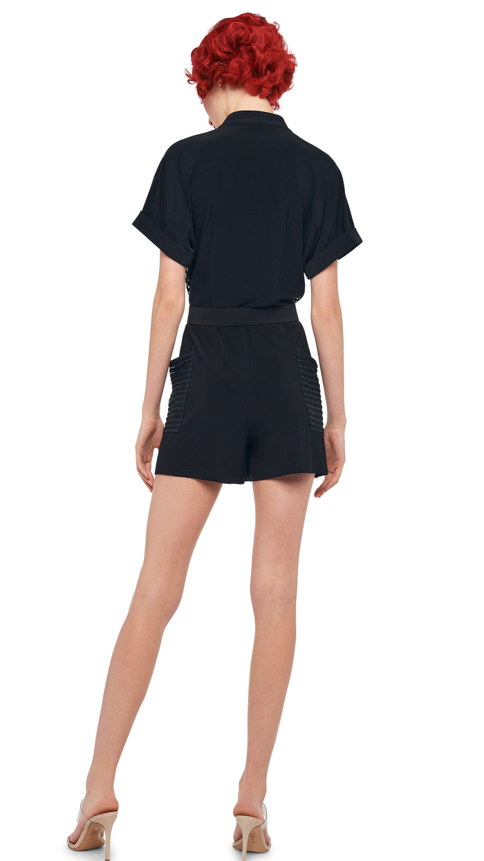 Norma Kamali GERALYN SHORT SLEEVE JUMPSHORT
