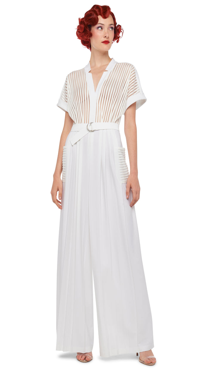 norma kamali GERALYN SHORT SLEEVE JUMPSUIT