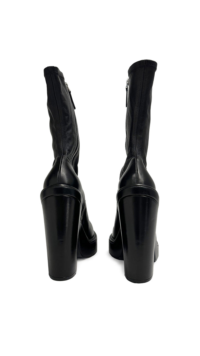 Norma Kamali GIVENCHY STRETCH LEATHER ANKLE BOOTIE