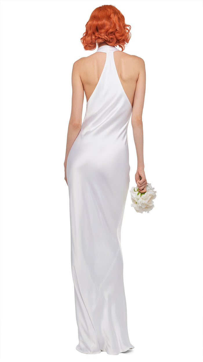 Norma Kamali HALTER DRAPE BIAS GOWN