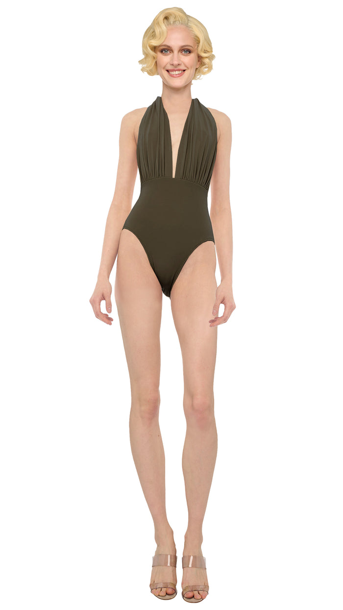 norma kamali HALTER LOW BACK MIO