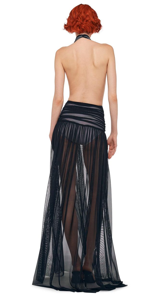 Norma Kamali HALTER SHIRRED GOWN