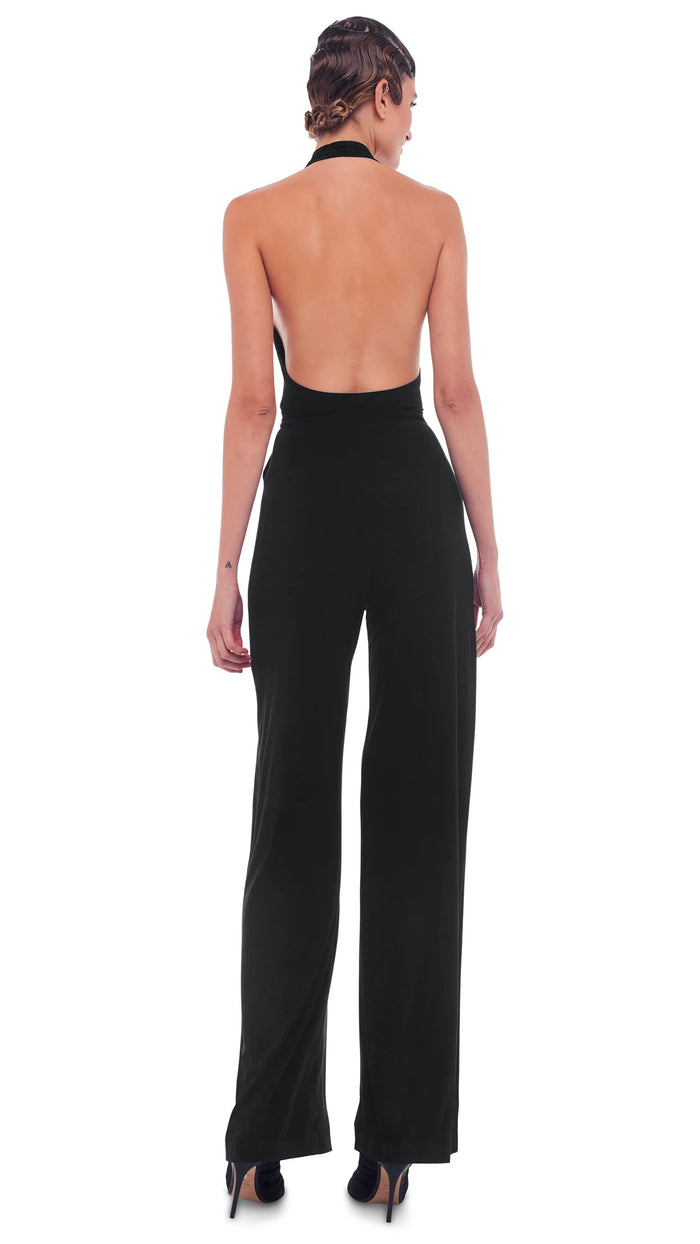 Norma Kamali HALTER WRAP JUMPSUIT