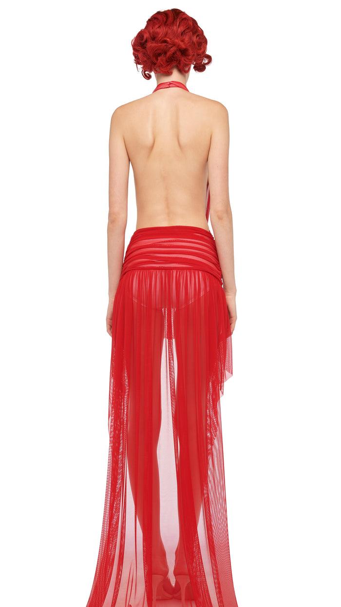 Norma Kamali HI LOW HALTER DRESS