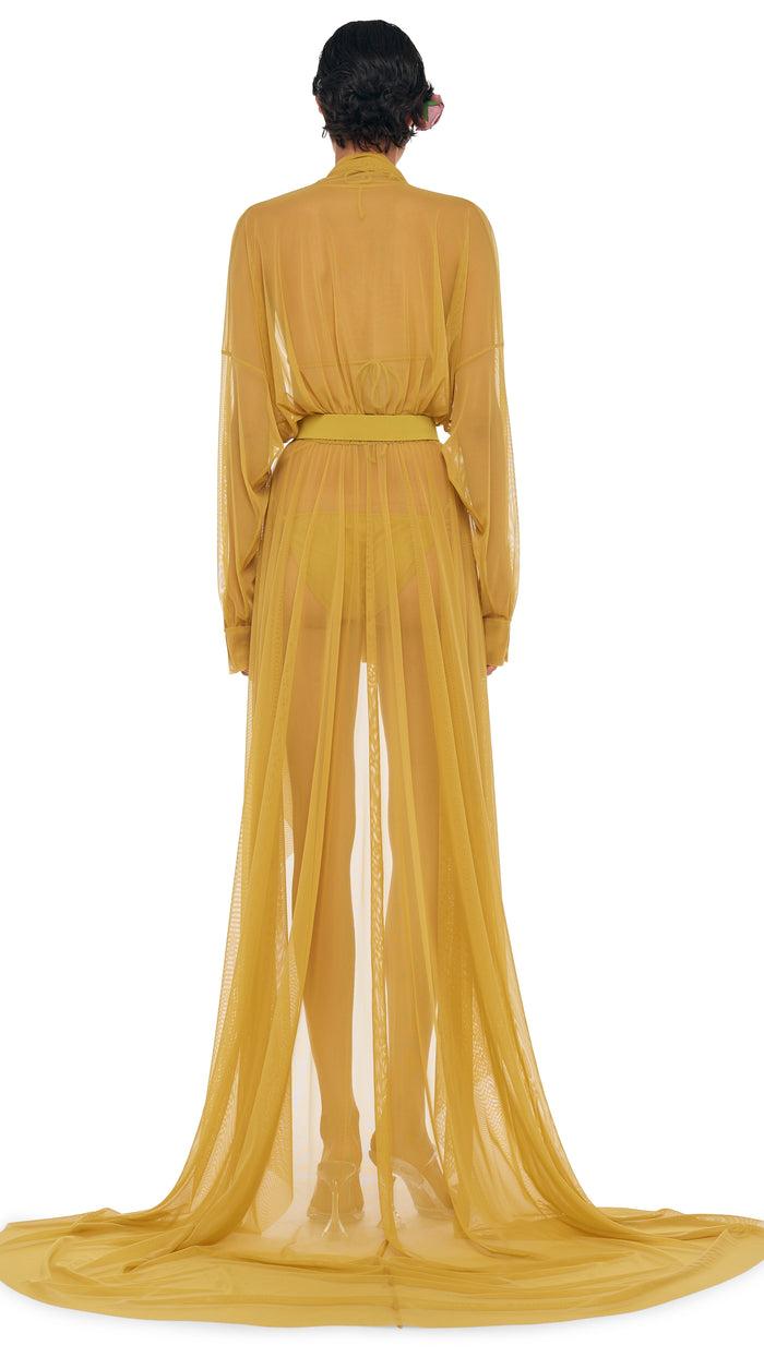 Norma Kamali HI LOW OS BF NK SHIRT GOWN W/ BOW