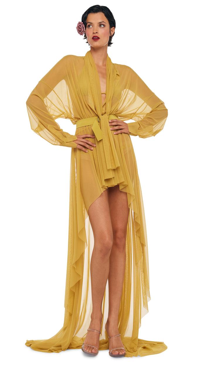 norma kamali HI LOW OS BF NK SHIRT GOWN W/ BOW