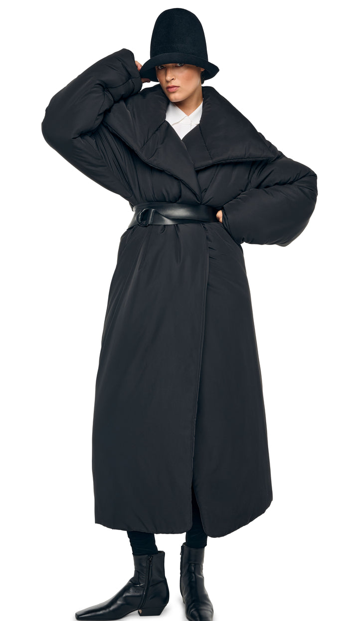 Norma Kamali HIGH COLLAR OS BF SLEEPING BAG COAT