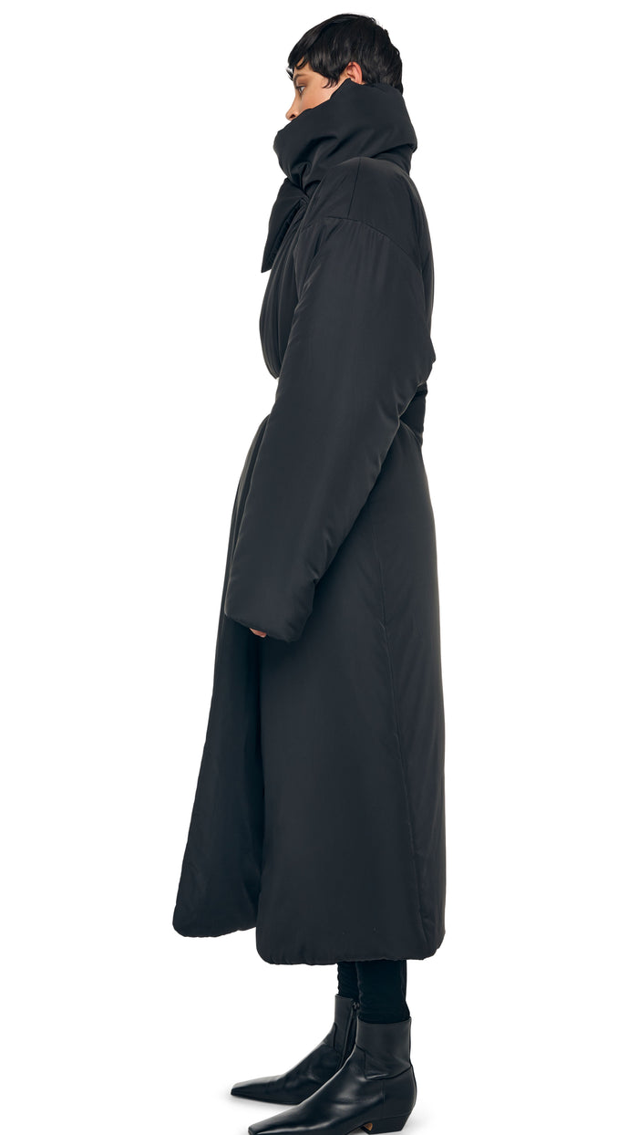 Norma Kamali HIGH COLLAR SLEEPING BAG COAT LONG
