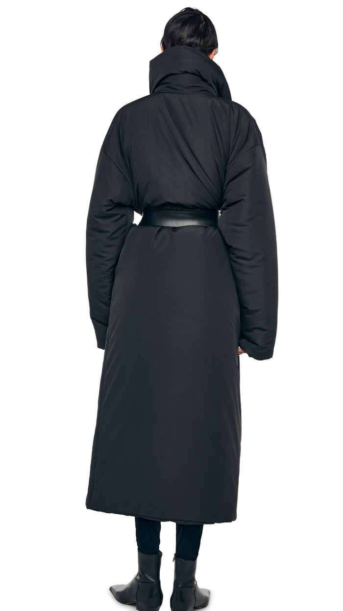 Norma Kamali HIGH COLLAR SLEEPING BAG COAT LONG