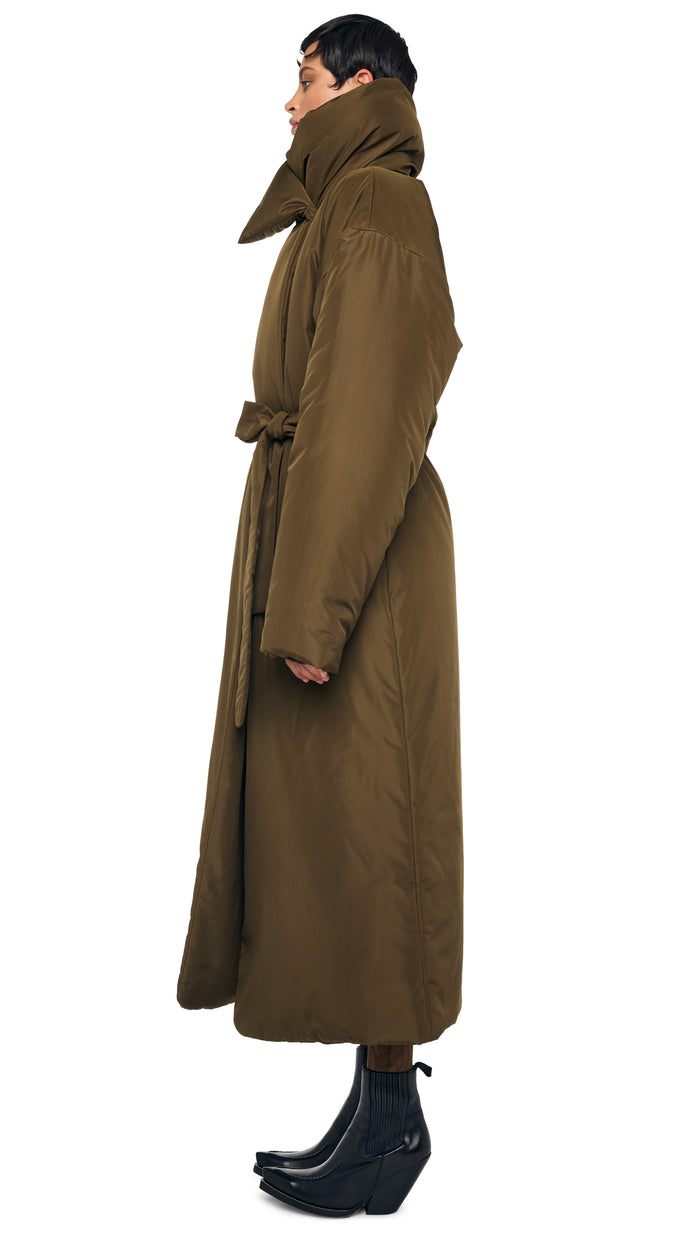Norma Kamali HIGH COLLAR SLEEPING BAG COAT LONG