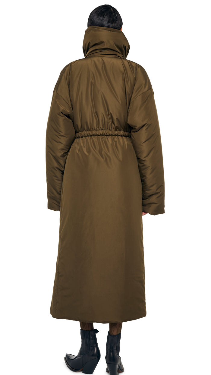 Norma Kamali HIGH COLLAR SLEEPING BAG COAT LONG