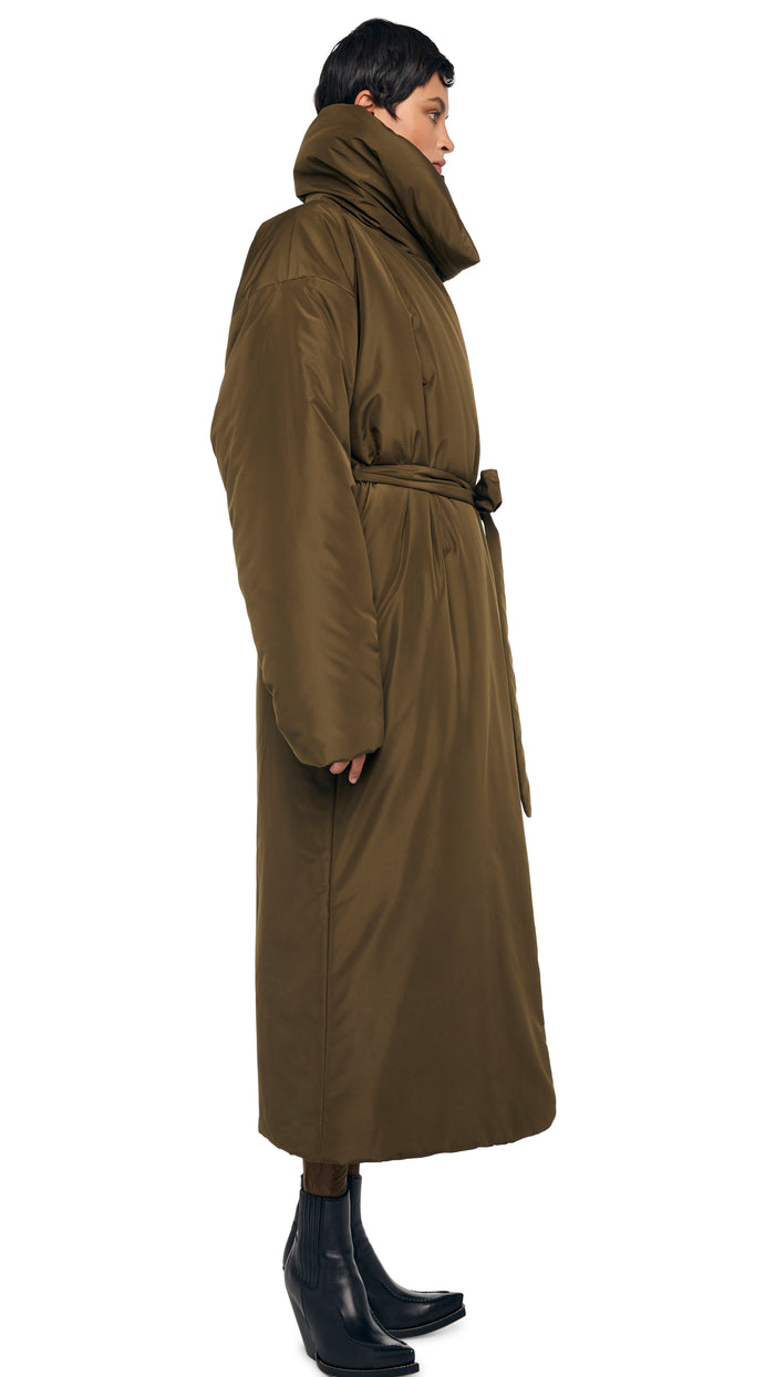 Norma Kamali HIGH COLLAR SLEEPING BAG COAT LONG