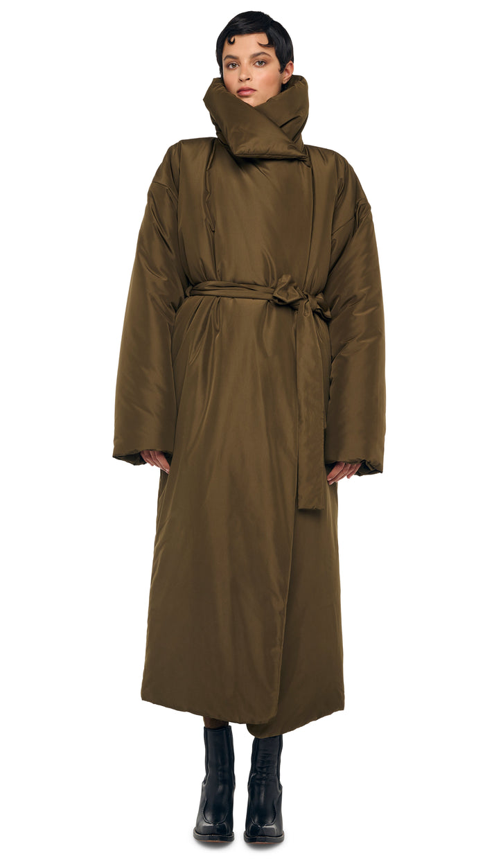 norma kamali HIGH COLLAR SLEEPING BAG COAT LONG