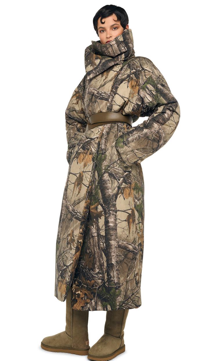 Norma Kamali HIGH COLLAR SLEEPING BAG COAT LONG