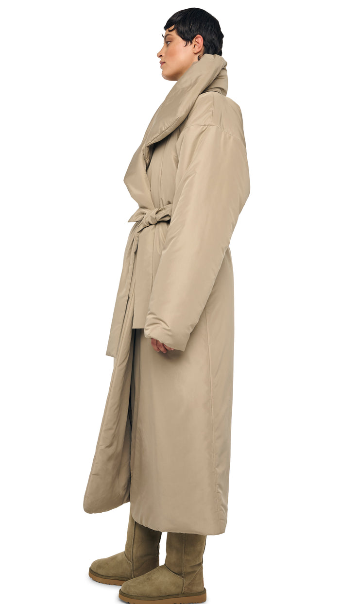 Norma Kamali HIGH COLLAR SLEEPING BAG COAT LONG