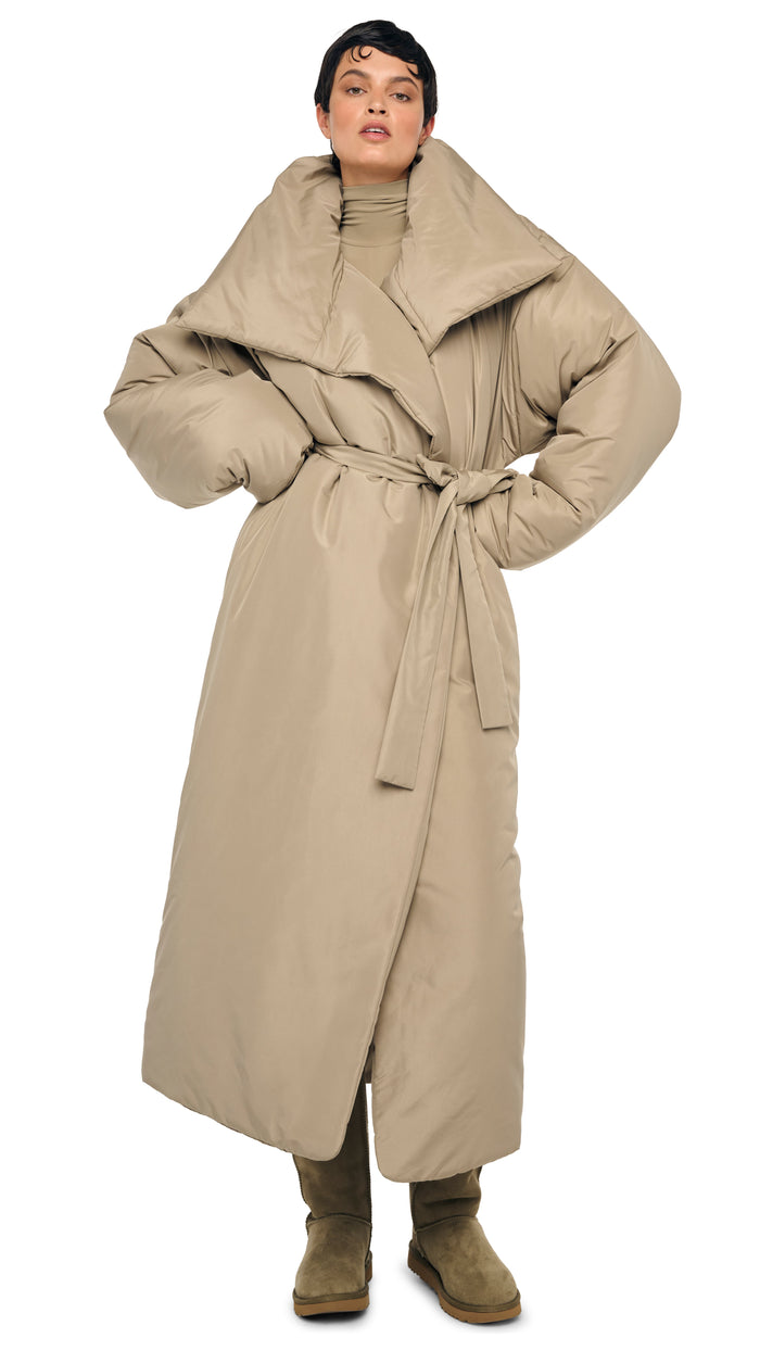 Norma Kamali HIGH COLLAR SLEEPING BAG COAT LONG