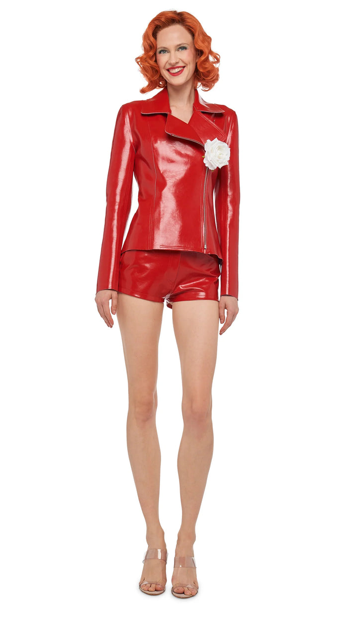 norma kamali HIGH WAIST JEAN SHORT