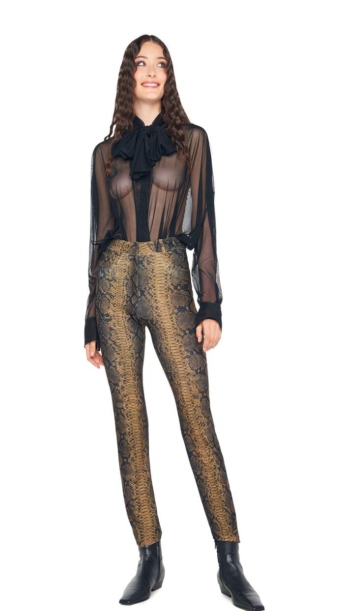 Norma Kamali HIGH WAIST PENCIL JEAN