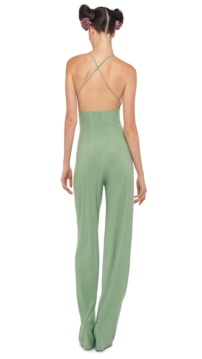 Norma Kamali HIGH WAIST TAILORED PLEAT PANT
