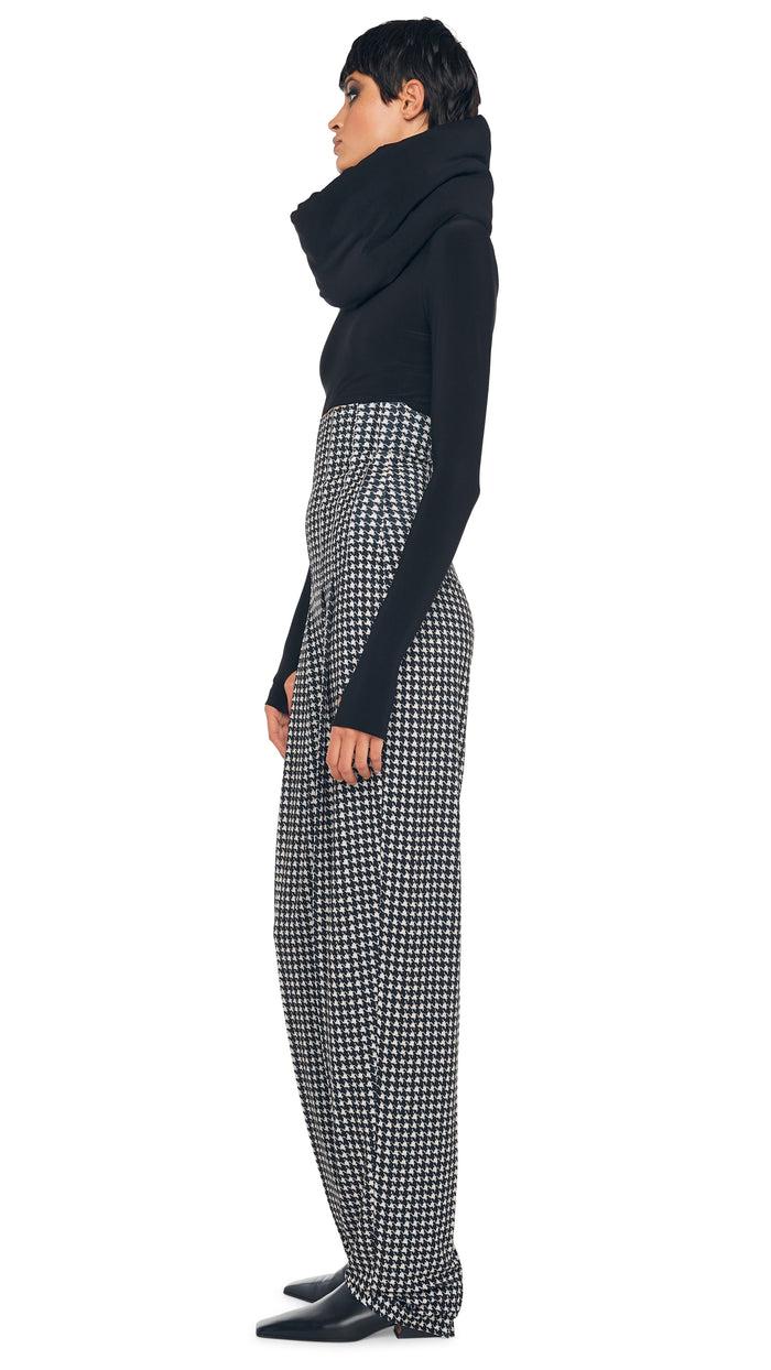 Norma Kamali HIGH WAIST TAILORED PLEAT PANT