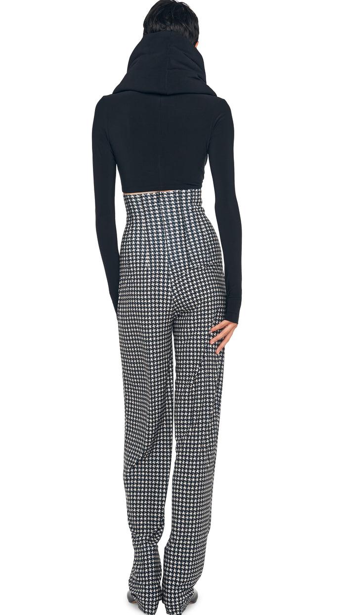 Norma Kamali HIGH WAIST TAILORED PLEAT PANT