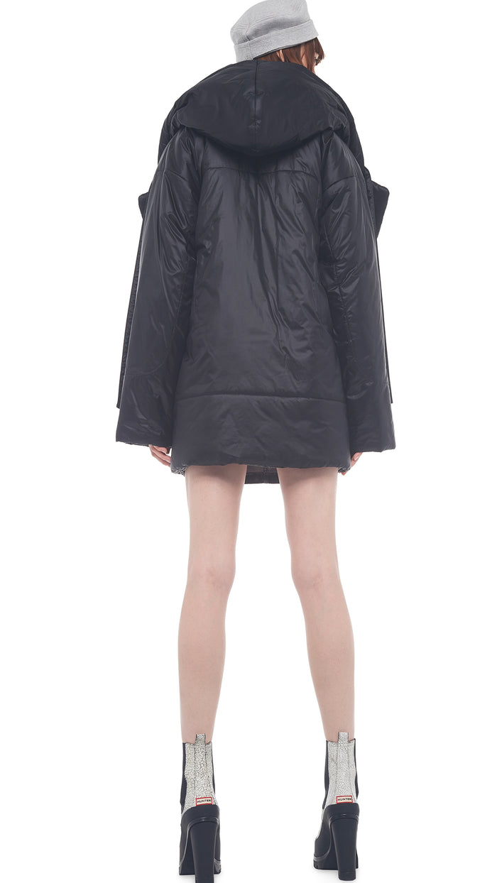 Norma Kamali HOODED SLEEPING BAG CAR COAT