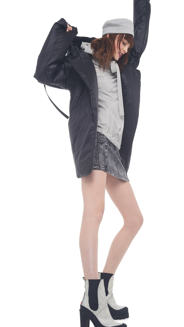 Norma Kamali HOODED SLEEPING BAG CAR COAT