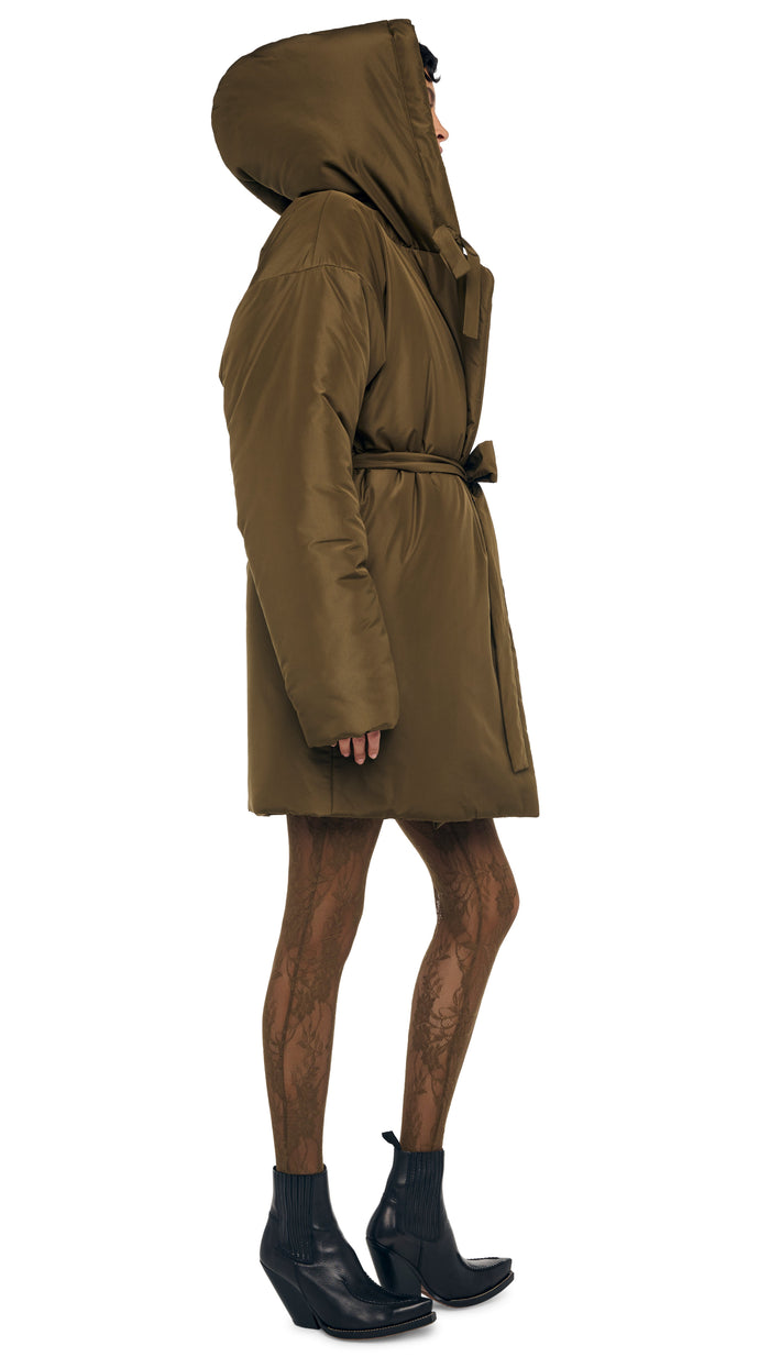 Norma Kamali HOODED SLEEPING BAG COAT TO KNEE