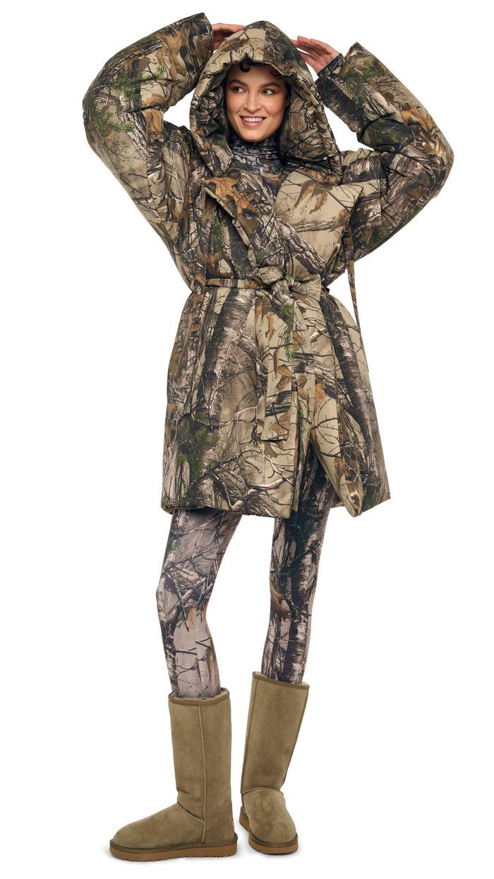 norma kamali HOODED SLEEPING BAG COAT TO KNEE