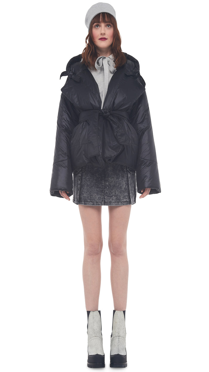 norma kamali HOODED SLEEPING BAG JACKET