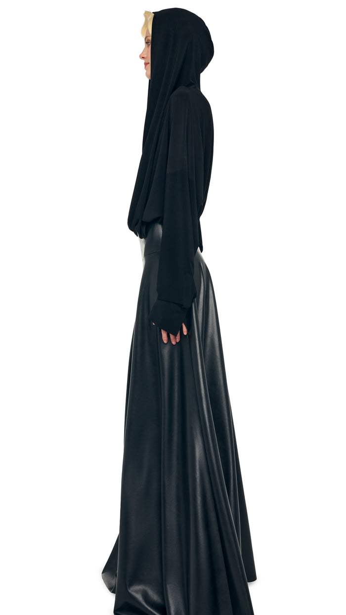 Norma Kamali HOODED SUPER OS BF NK SHIRT BODYSUIT