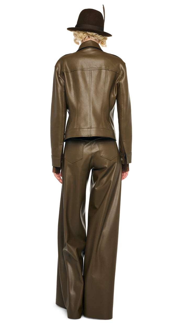 Norma Kamali JEANS JACKET SHORT