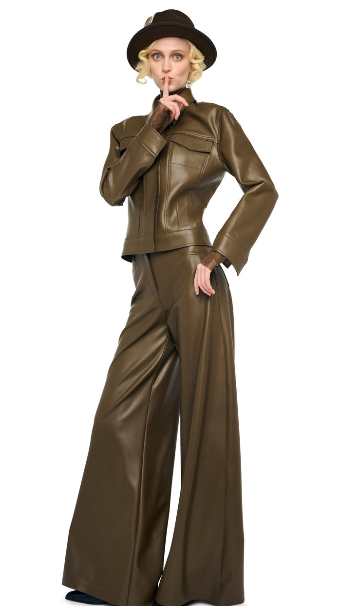 Norma Kamali JEANS JACKET SHORT