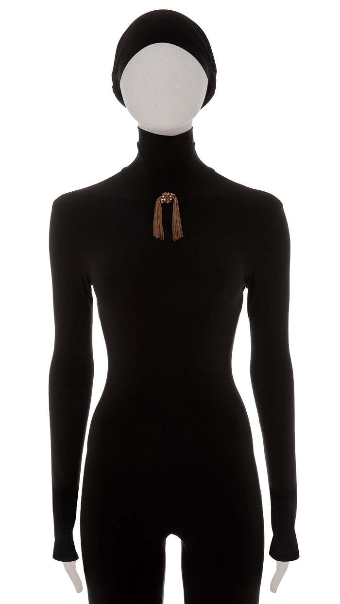 norma kamali KNOT BROOCH WITH STONES