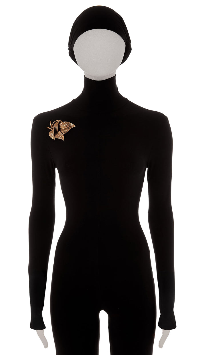 norma kamali LEAF BROOCH