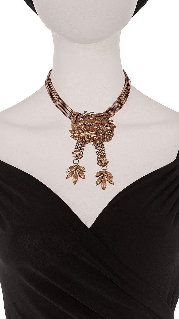 Norma Kamali LEAF DROP PENDANT NECKLACE