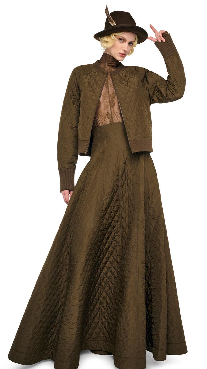 Norma Kamali LONG GRACE SKIRT