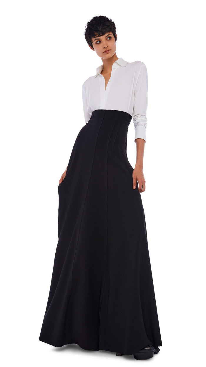 Norma Kamali LONG GRACE SKIRT