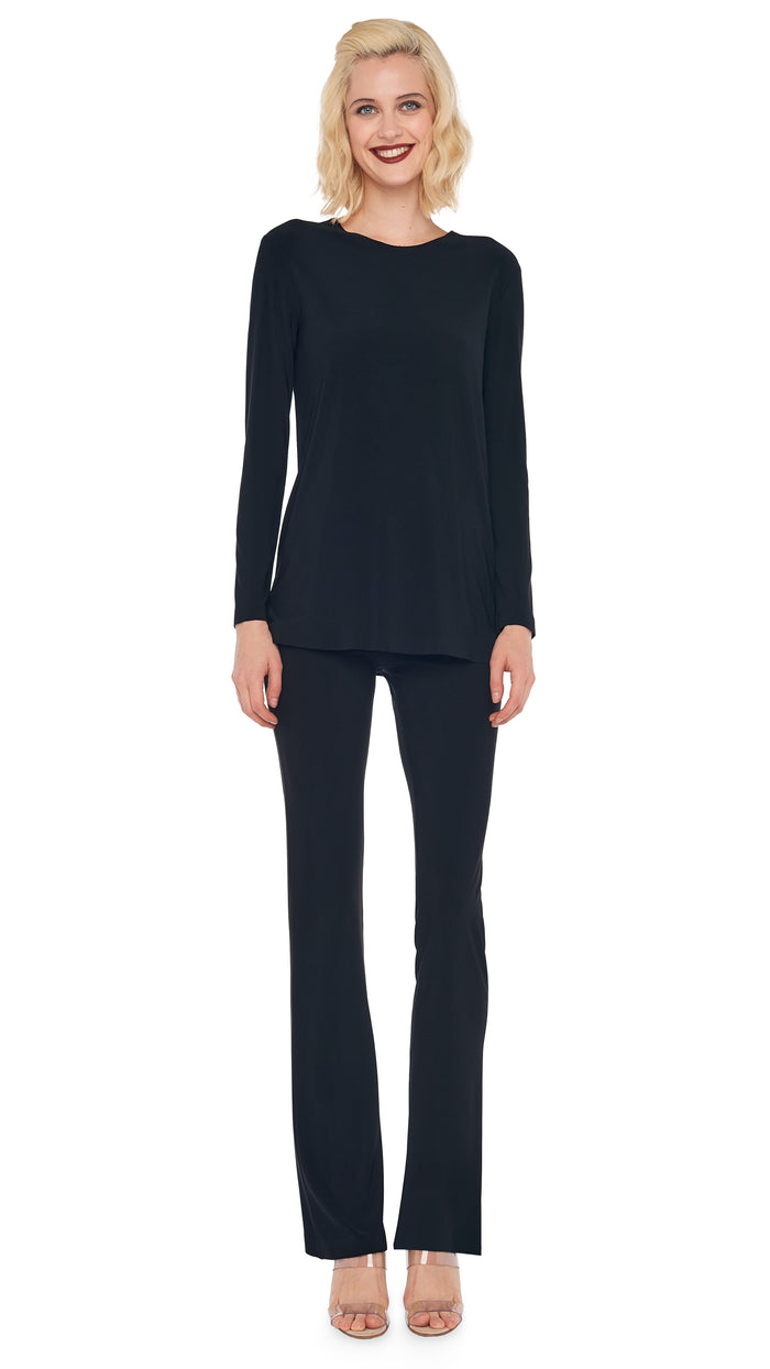 norma kamali LONG SLEEVE CREW TOP