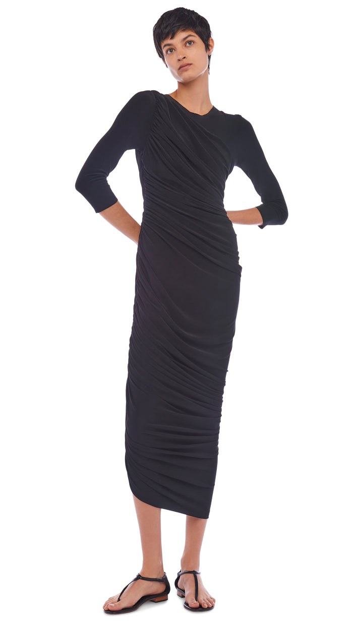 norma kamali LONG SLEEVE DIANA GOWN