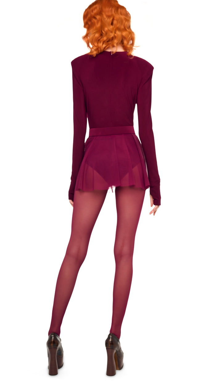 Norma Kamali LONG SLEEVE SHOULDER PAD PICKLEBALL