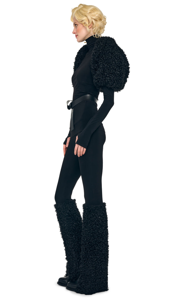 Norma Kamali LONG SLEEVE SHRUGGIE