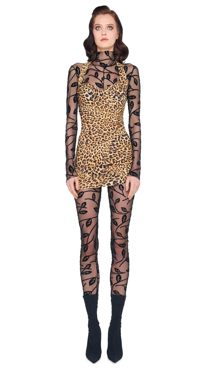Norma Kamali LONG SLEEVE SLIM FIT TURTLE CATSUIT