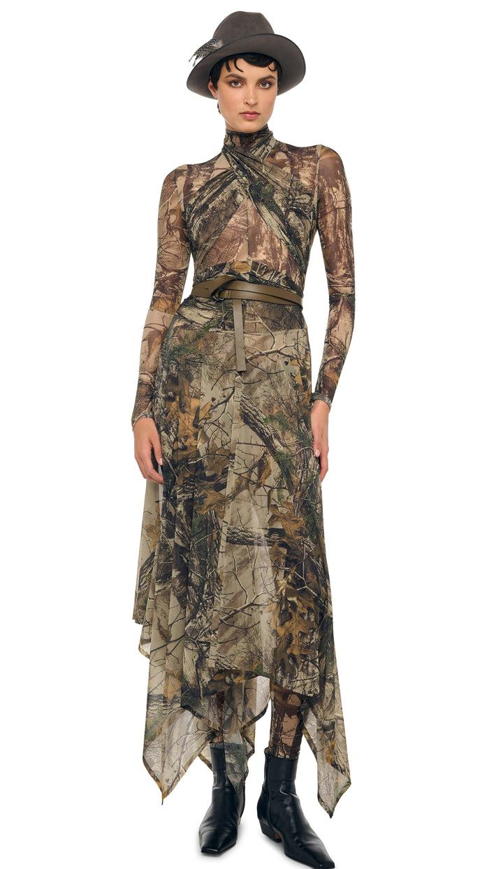 norma kamali LONG SLEEVE SLIM FIT TURTLE CATSUIT