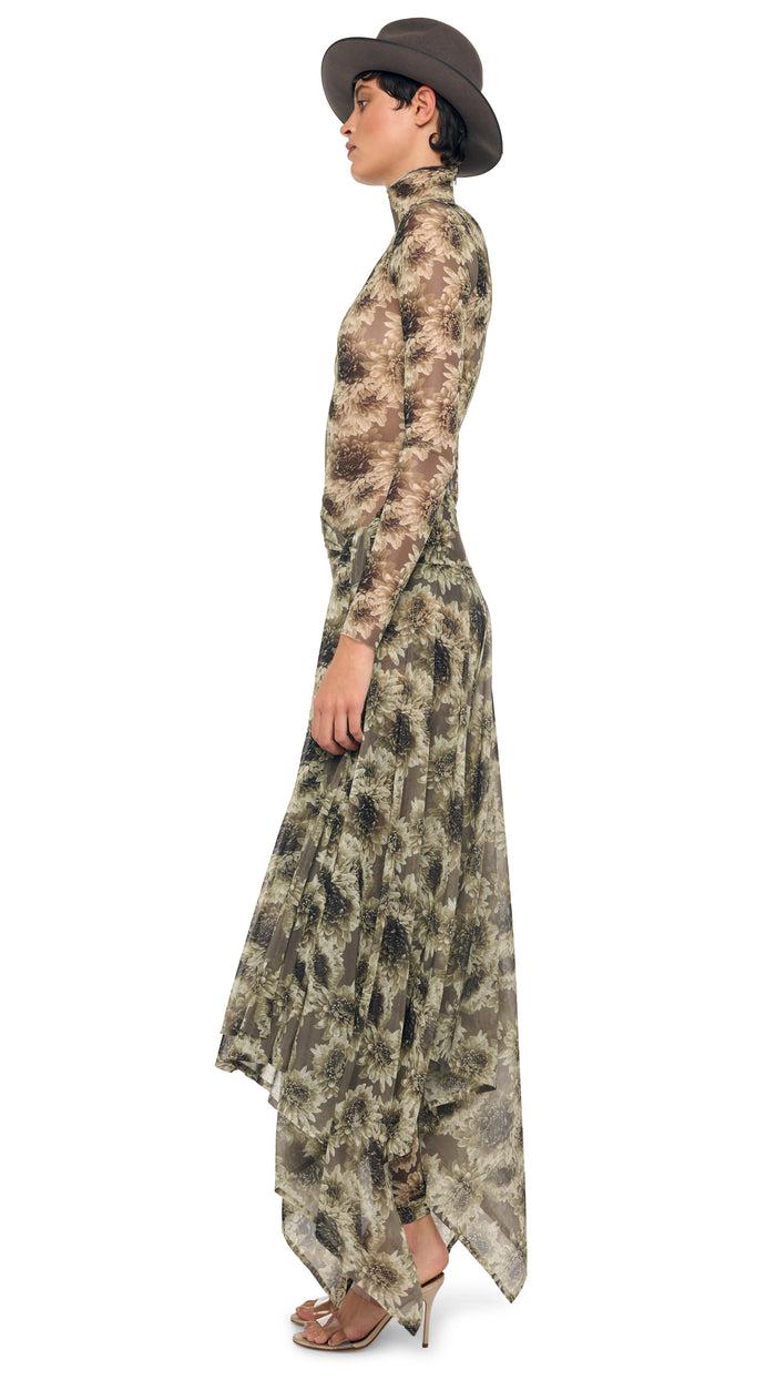 Norma Kamali LONG SLEEVE SLIM FIT TURTLE CATSUIT