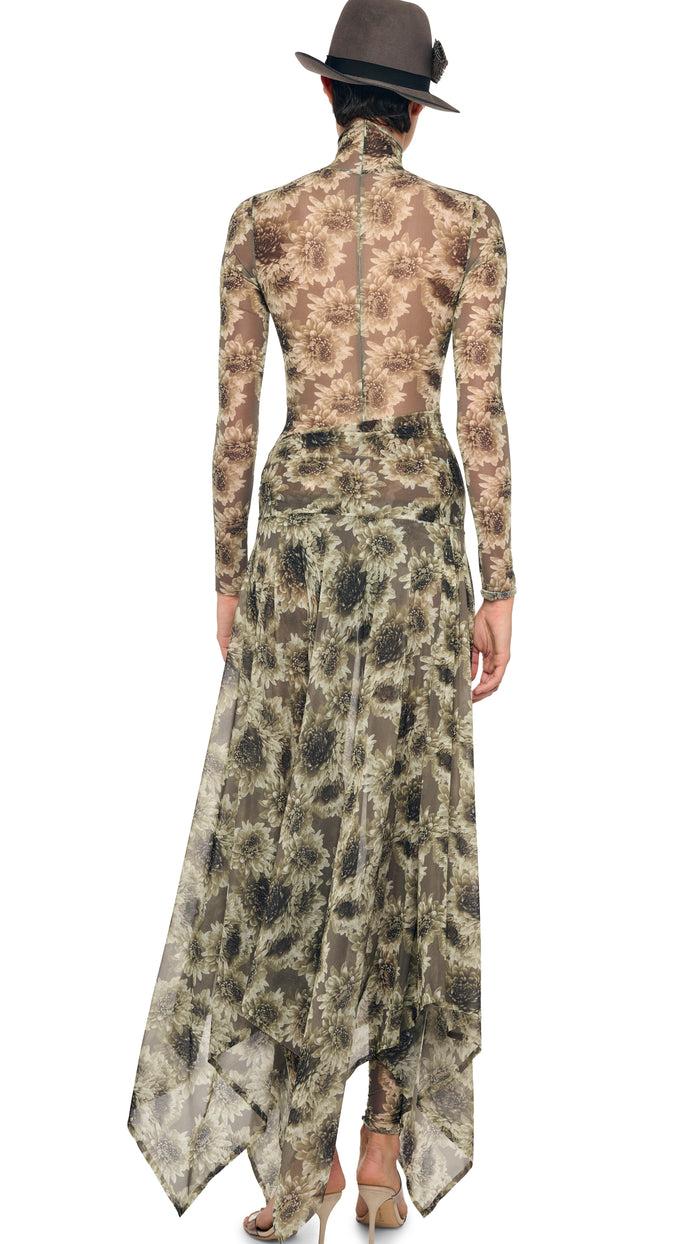 Norma Kamali LONG SLEEVE SLIM FIT TURTLE CATSUIT