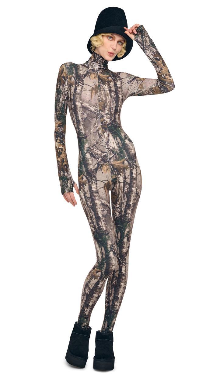 Norma Kamali LONG SLEEVE TURTLE CATSUIT W/ FOOTIE