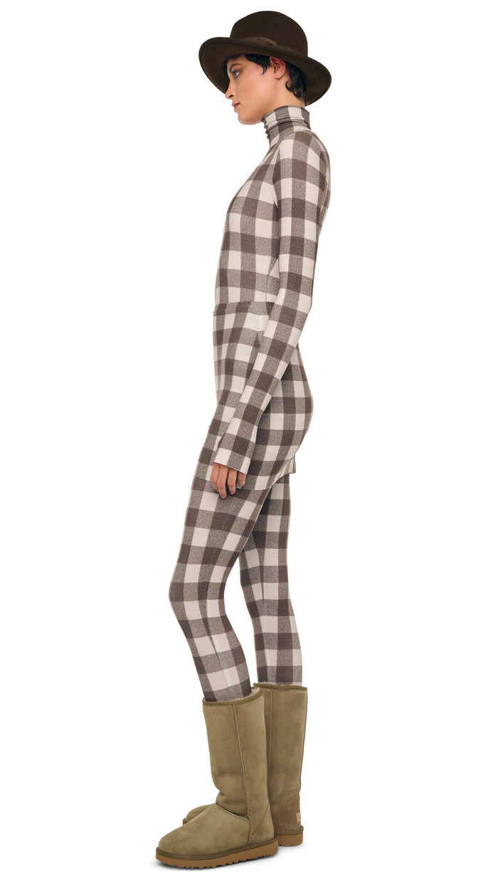 Norma Kamali LONG SLEEVE TURTLE CATSUIT W/ FOOTIE