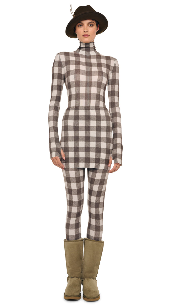 norma kamali LONG SLEEVE TURTLE CATSUIT W/ FOOTIE