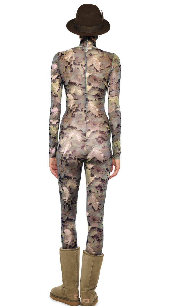 Norma Kamali LONG SLEEVE TURTLE CATSUIT W/ FOOTIE